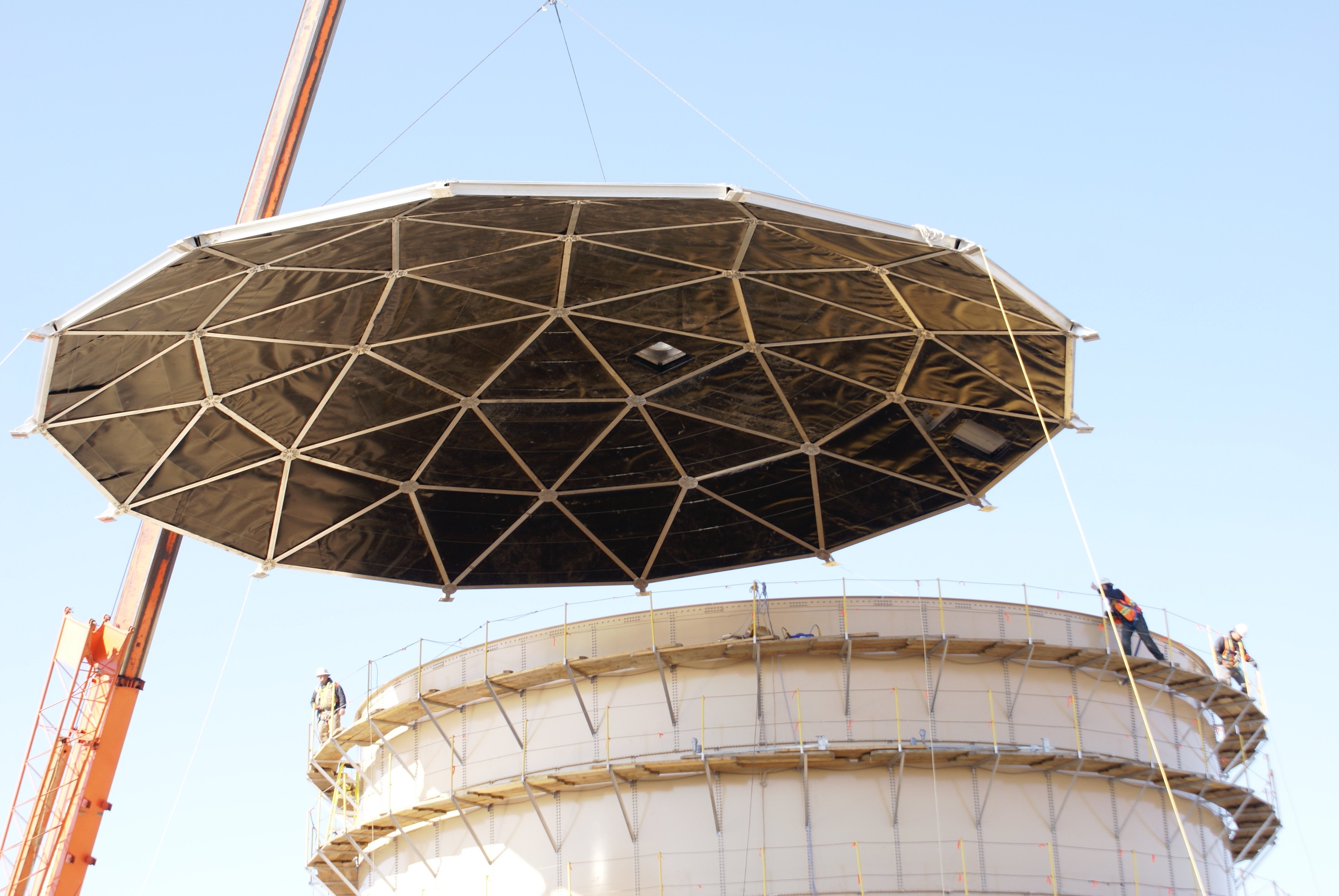 insulated Geodesic dome roof instalation